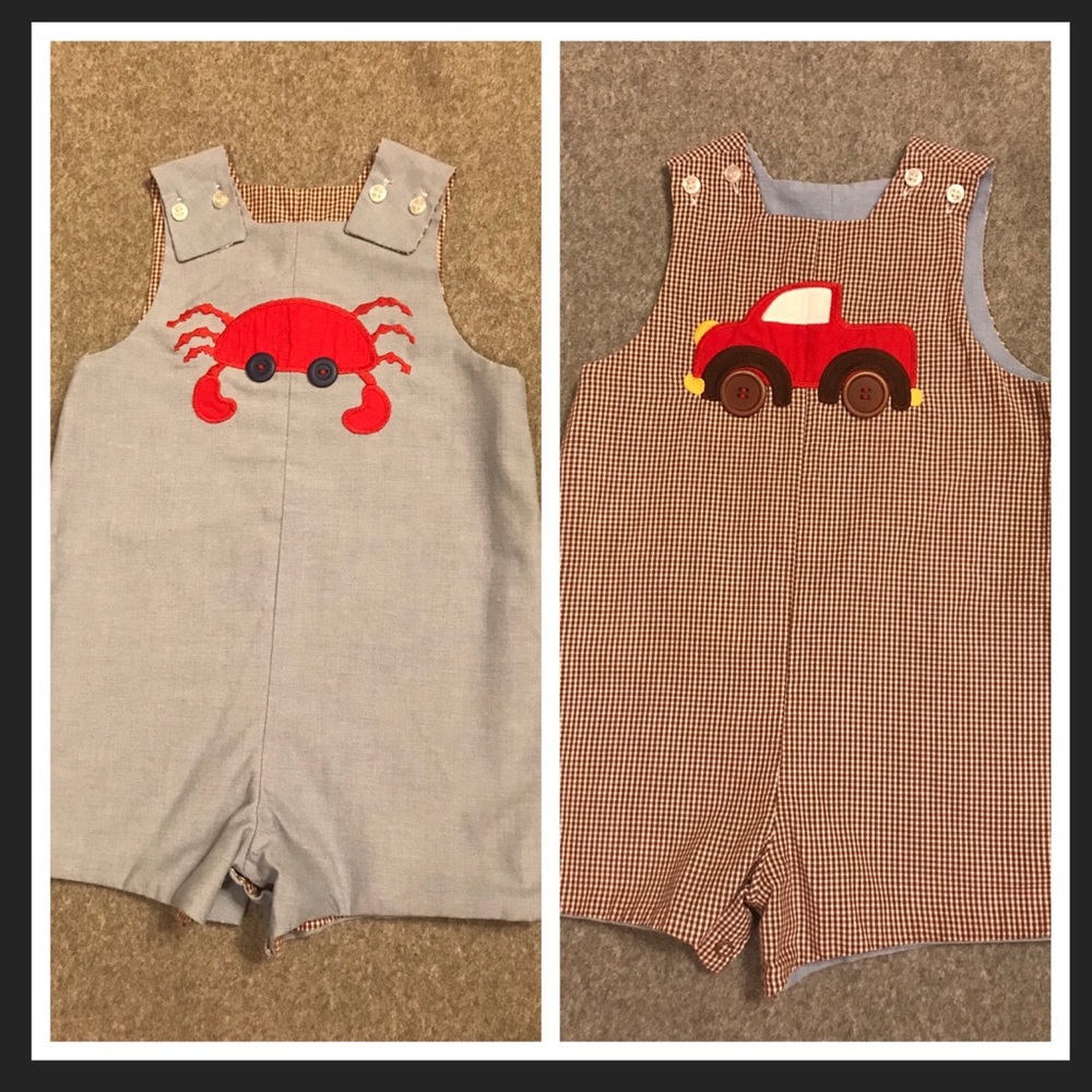 24 Month Bailey Boys Reversible Shortalls